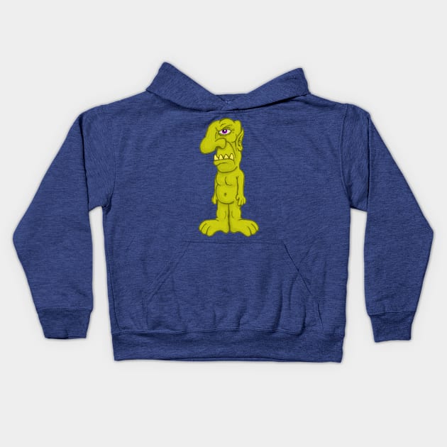 Number One Troll Kids Hoodie by MalcolmKirk